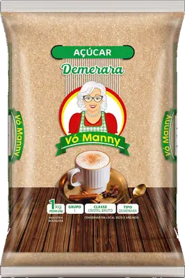 Embalagem de Açúcar Demerara da marca Vó Manny