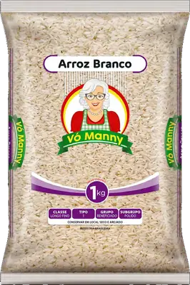 Embalagem de Arroz Branco da marca Vó Manny