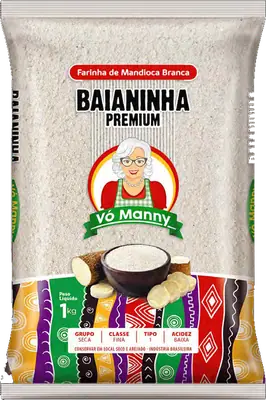 Embalagem de Baianinha Branca da marca Vó Manny