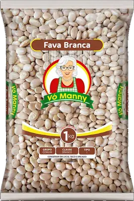 Embalagem de Fava Branca da marca Vó Manny