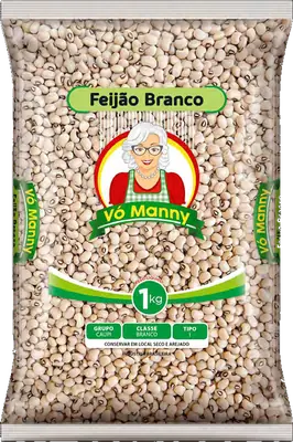 Embalagem de Feijão Branco da marca Vó Manny